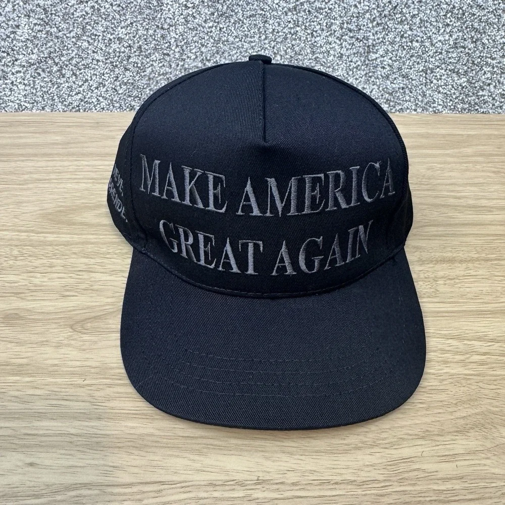 Make‎ America Great Again Hat Cap Snap Back Never Surrender Dark MAGA Black USA